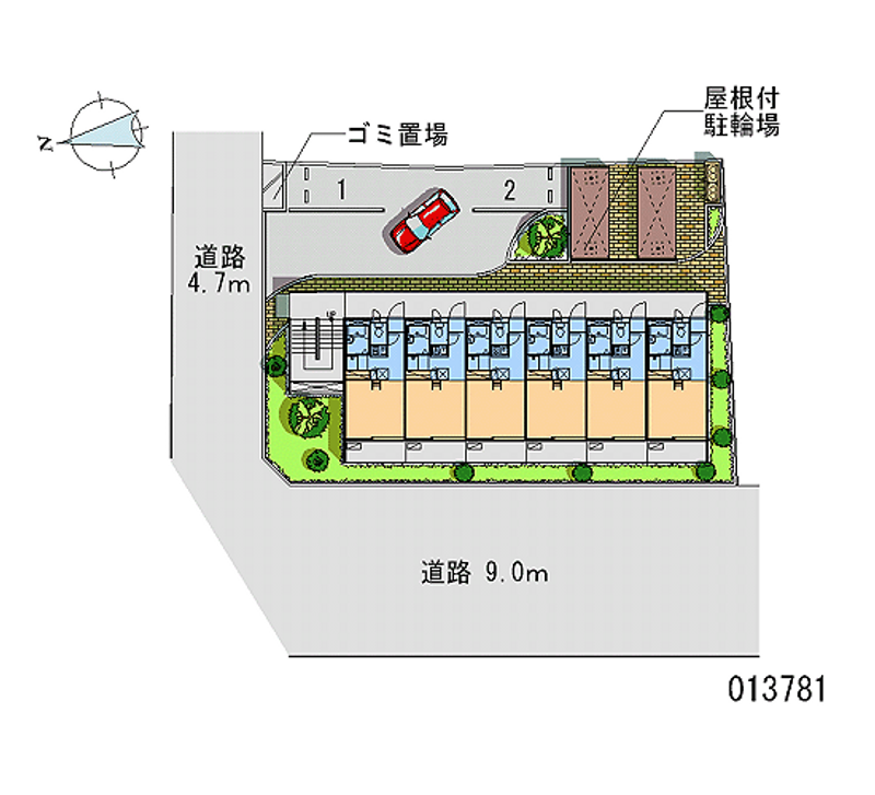 レオパレスエスパシオ２１Ａ 区画図