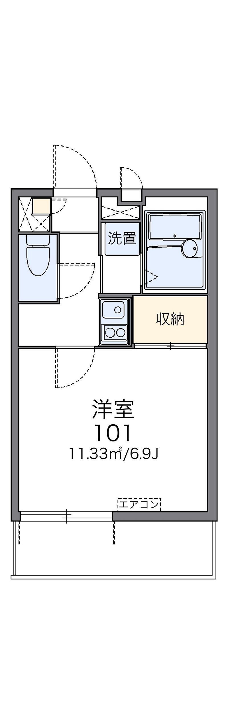 レオパレス高畑東 間取図
