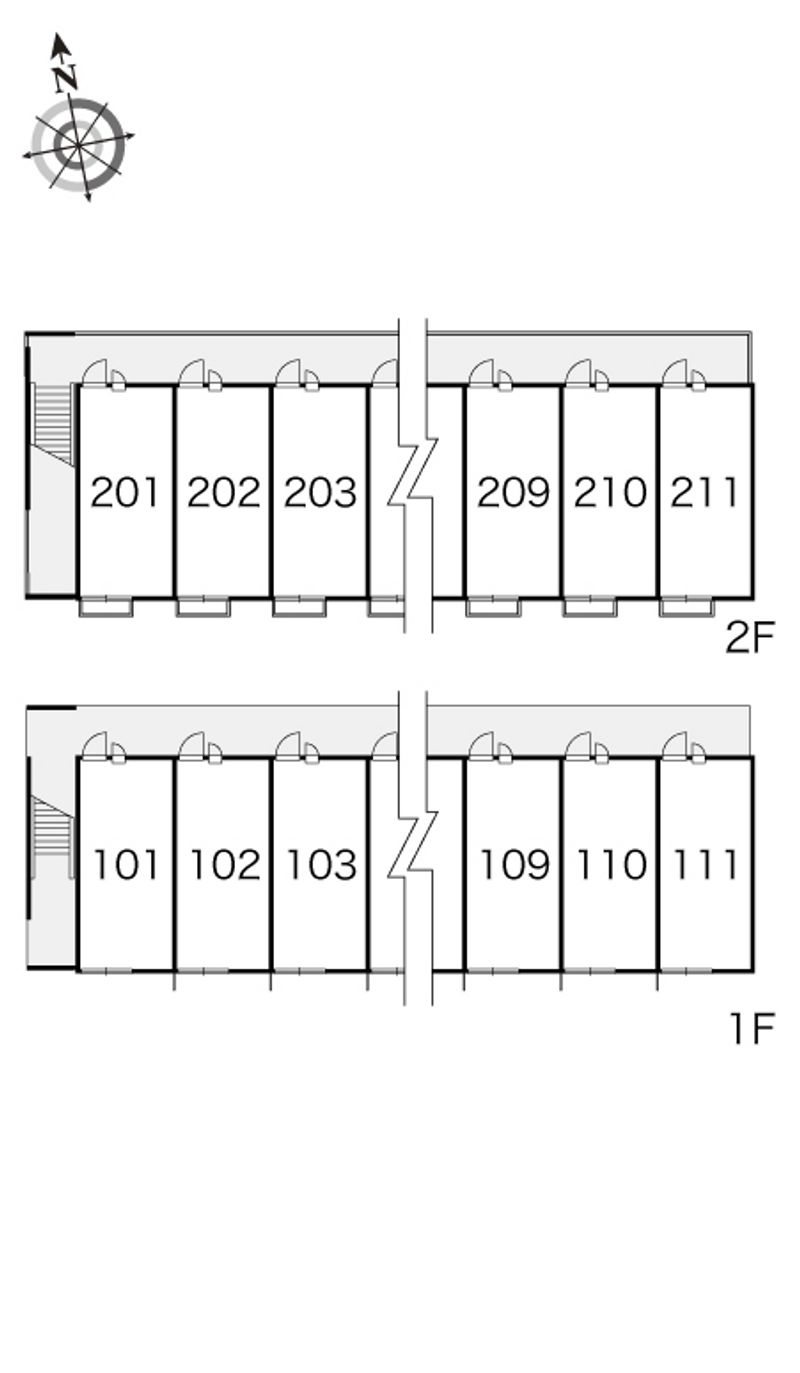 レオパレスジュネスⅢ 間取配置図