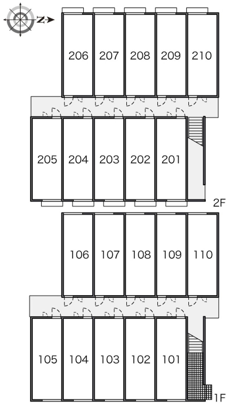 レオパレスティック　ヒル 間取配置図
