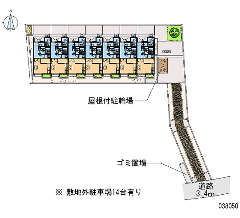 レオパレスＨＡＫＵＢＡ 月極駐車場