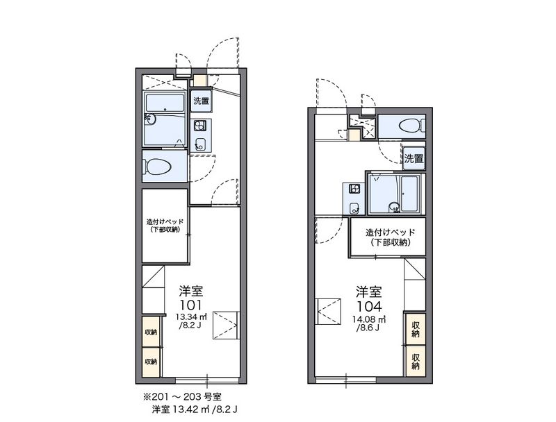 レオパレス清水園 間取図