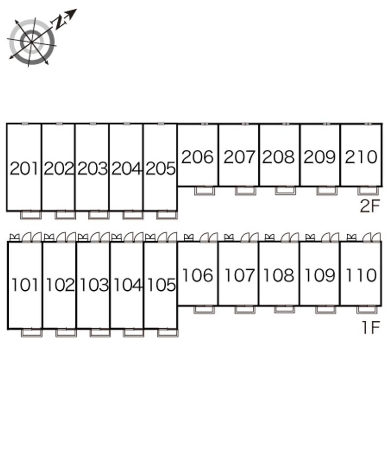 レオパレス梅李の郷 間取配置図