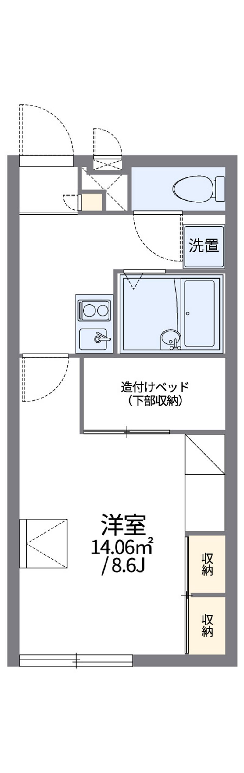 レオパレスムカイハラ 間取図
