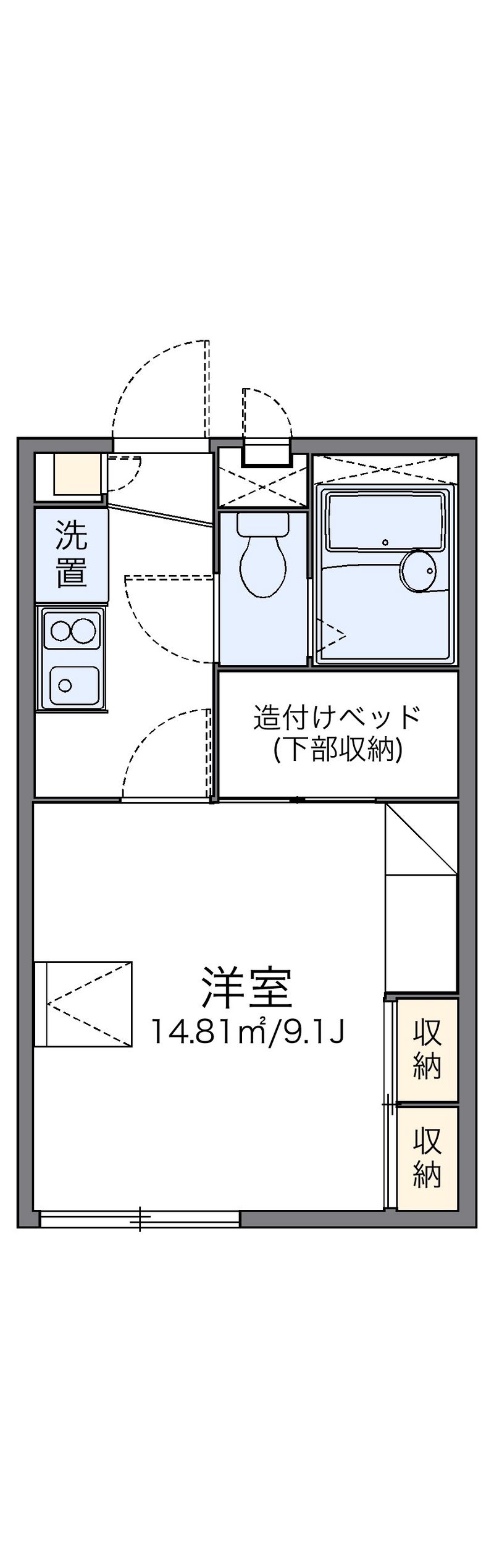レオパレスカステーロ 間取図