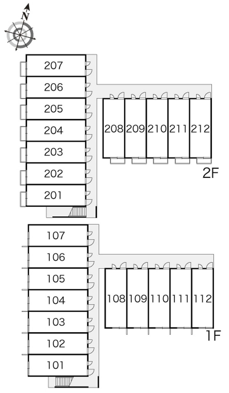 レオパレス一番町 間取り配置図