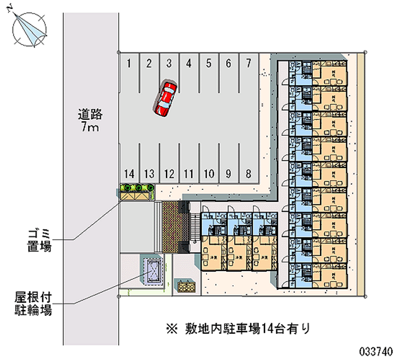 レオパレスデュオ 月極駐車場