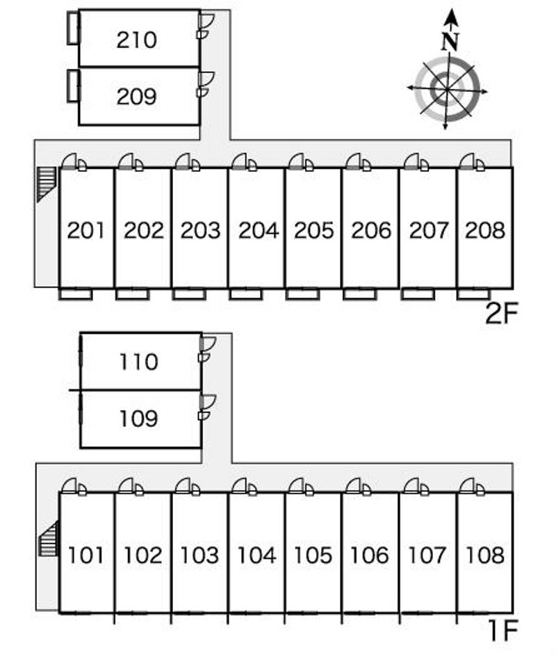 レオパレスフォーシーズン弐番館 間取配置図