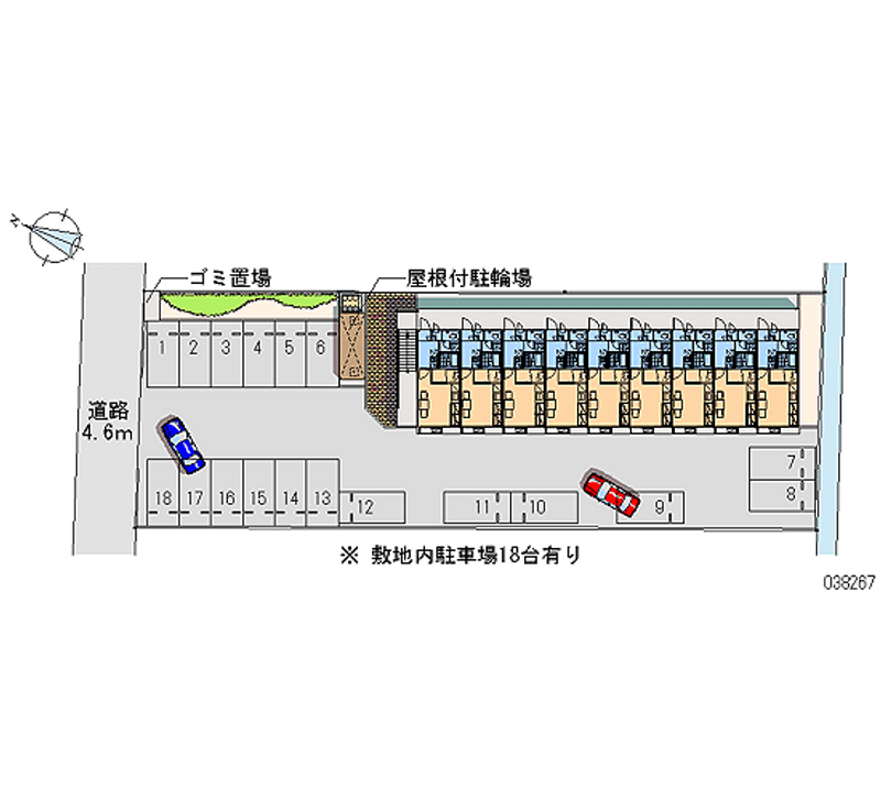 レオパレスローズマリーⅠ 月極駐車場