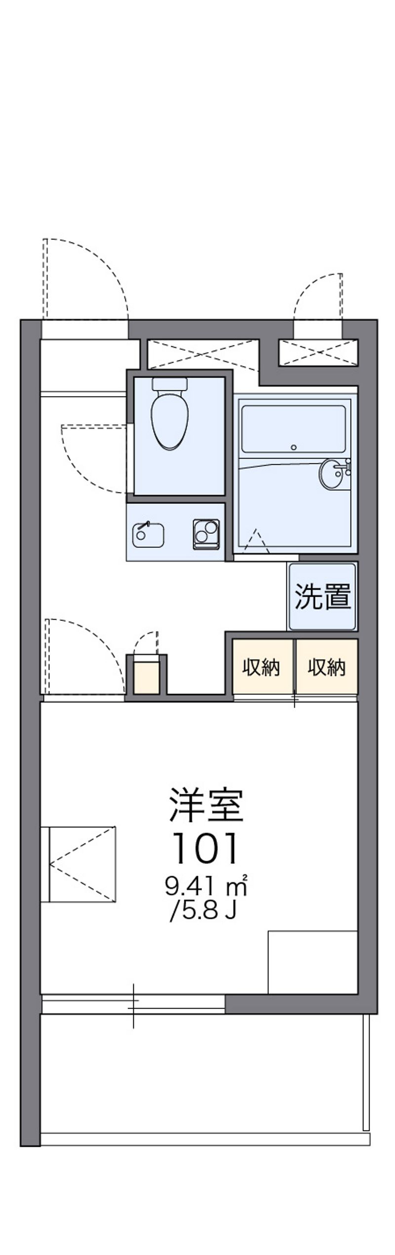 レオパレスＭＩＹＡＳＨＩＲＯⅡ 間取図