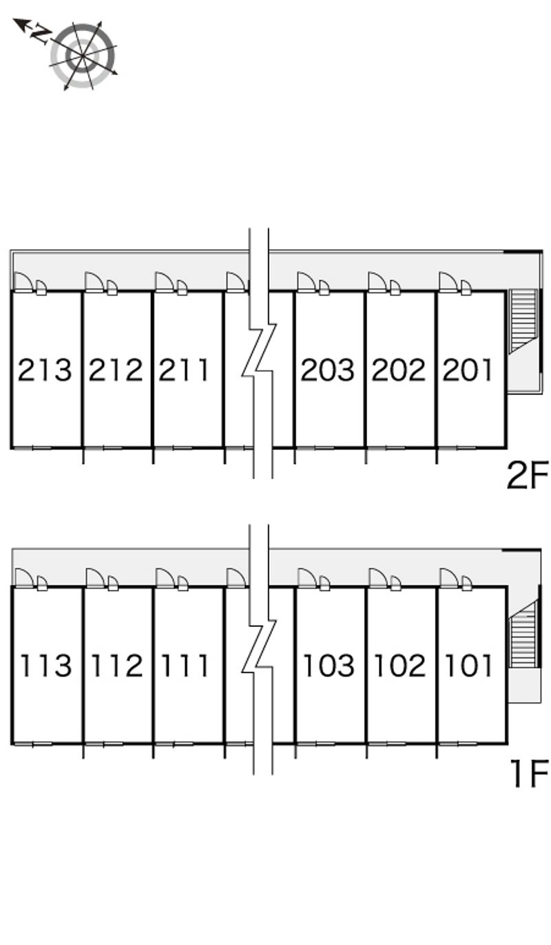 レオパレスブランアーブル 間取配置図