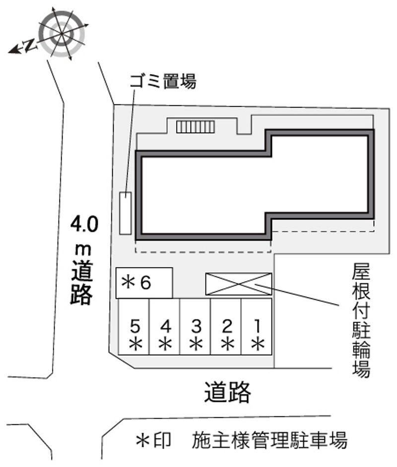 レオパレスひばり第一 配置図