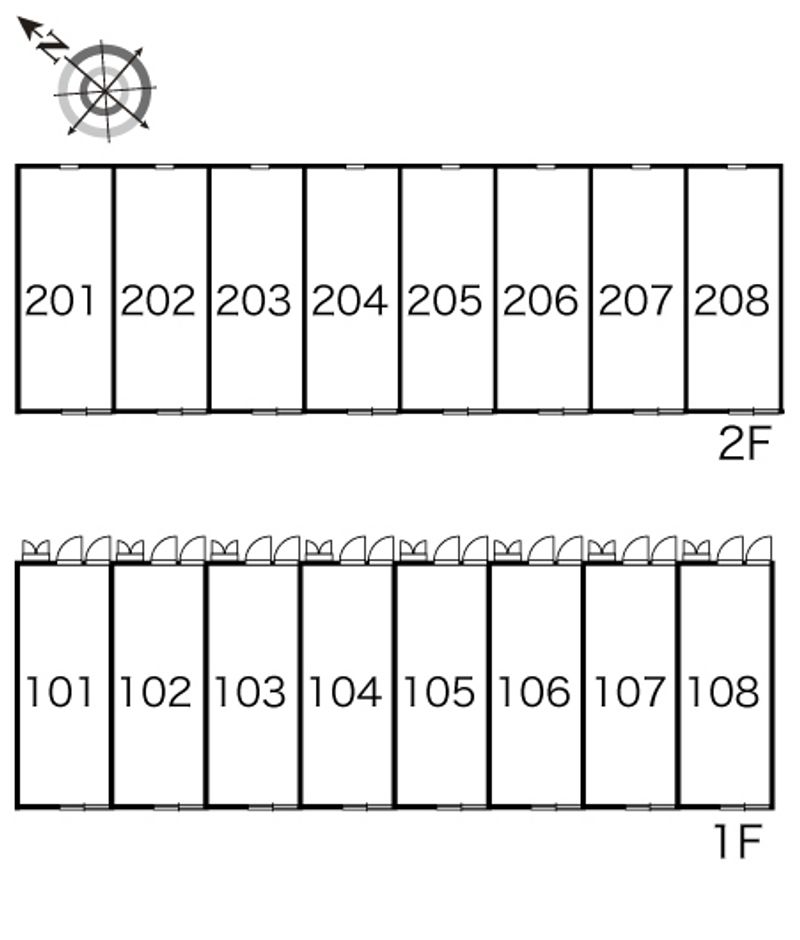 レオパレス日之出 間取配置図