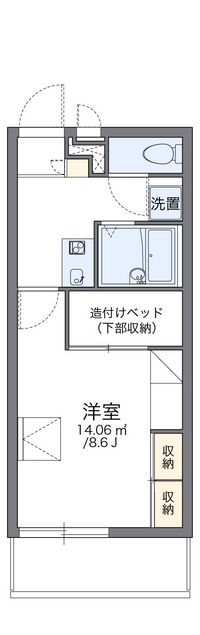 レオパレスアサクラⅣ 間取り図