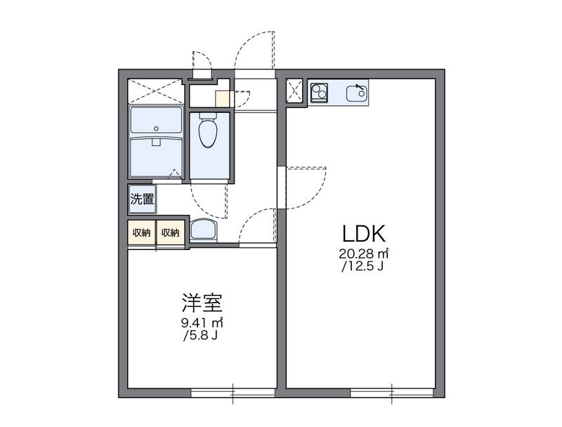 レオパレスソレイユＮＡＫＡＮＯ 間取り