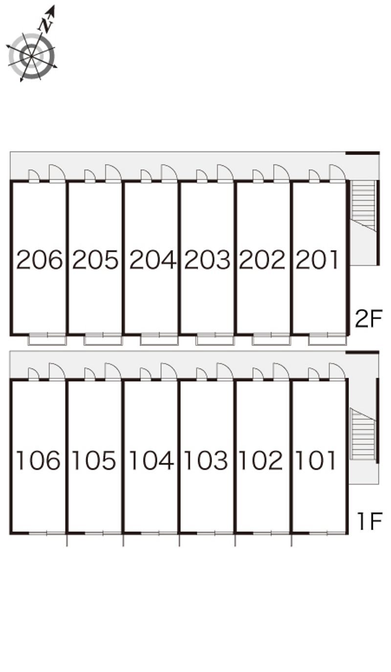 レオパレスえのき２ 間取り配置図