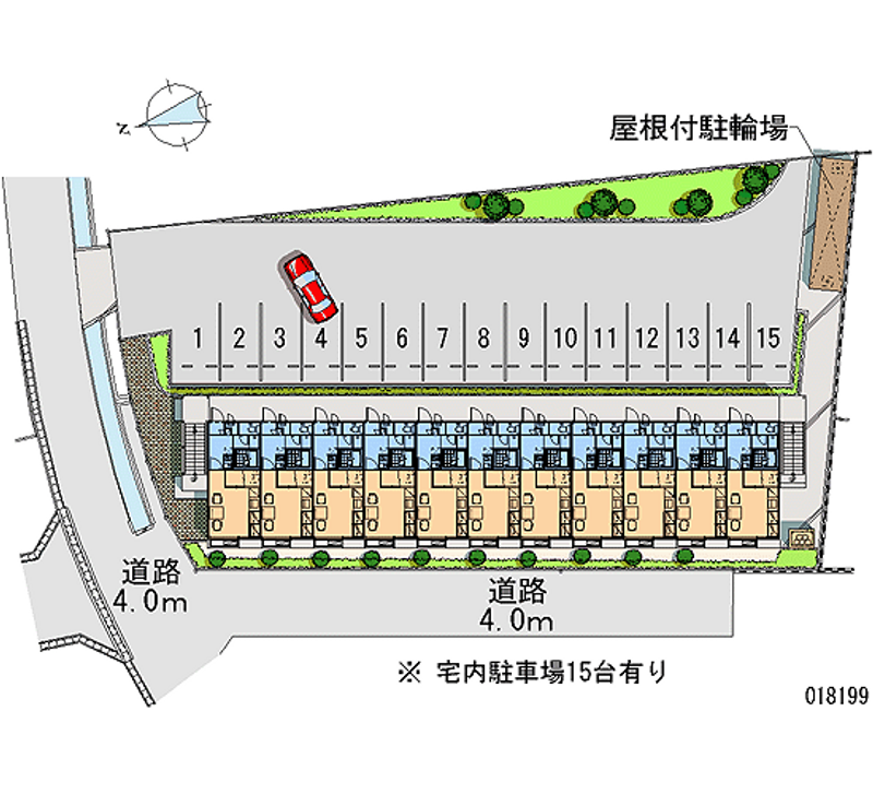 レオパレスセジュール 月極駐車場