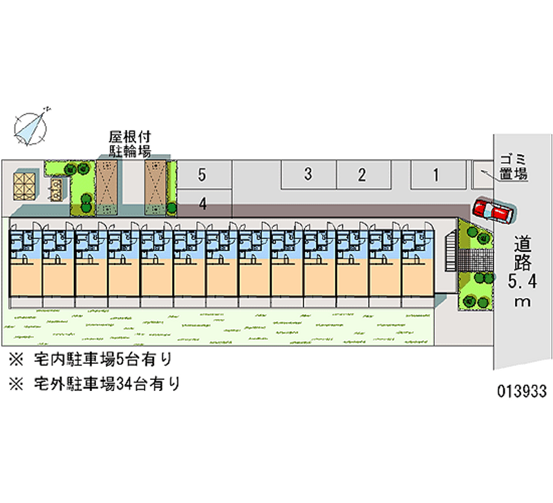 レオパレスコーポテラダ 月極駐車場