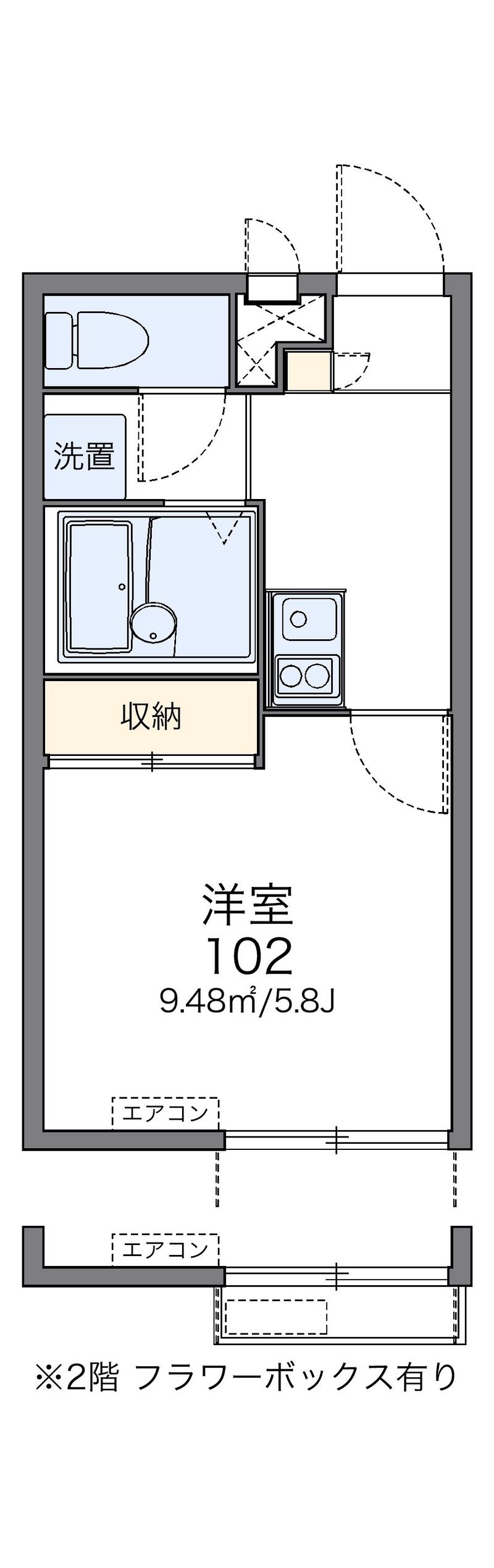 レオパレス大地 間取図