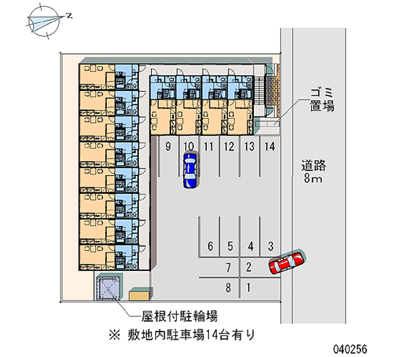 レオパレスさくら白石 月極駐車場