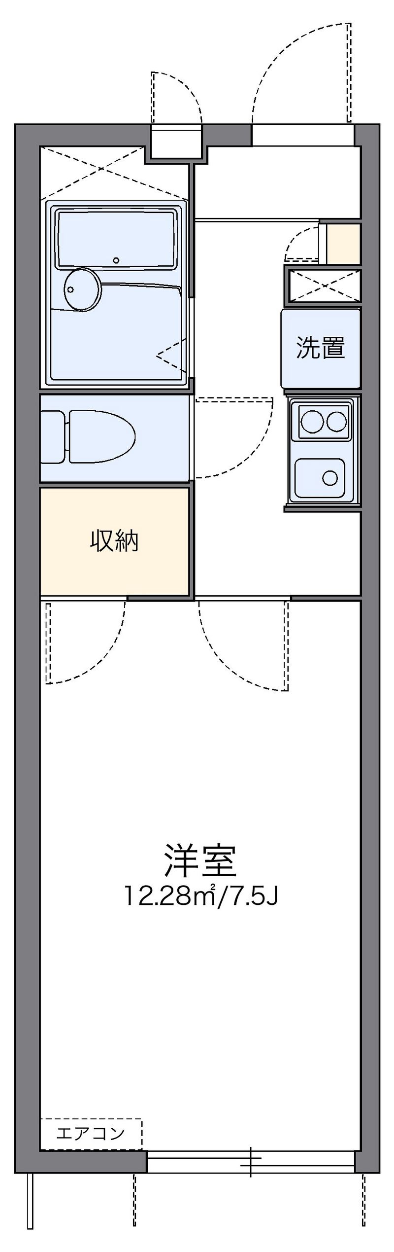 レオパレストサキ 間取り
