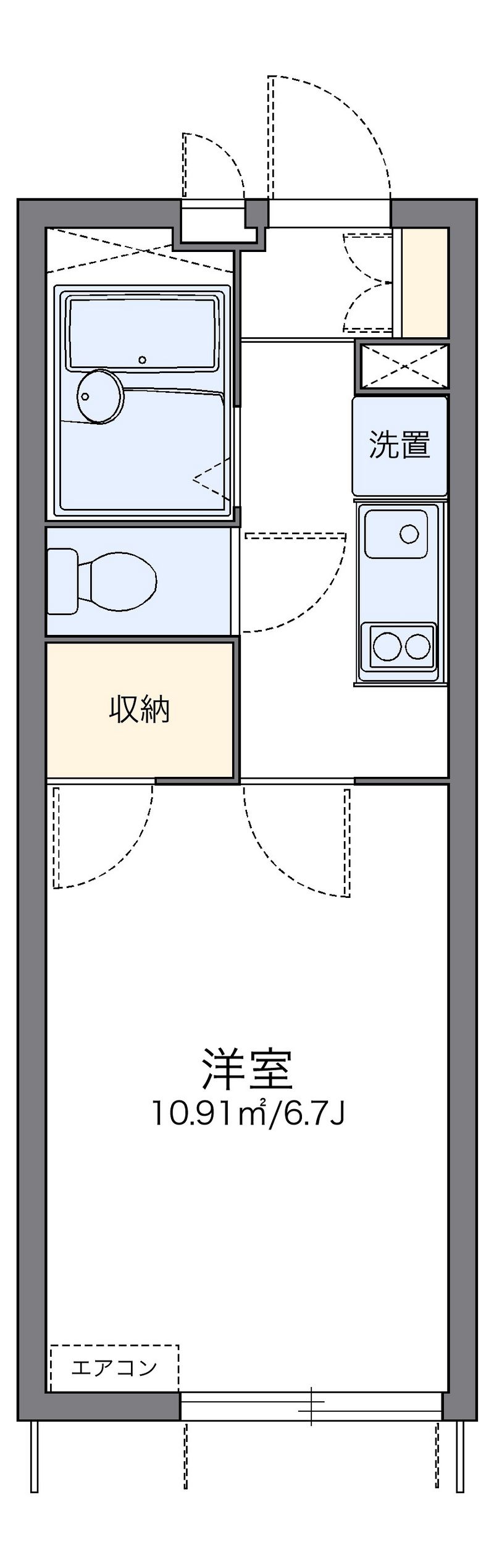 レオパレスリバーパークⅡ 間取図