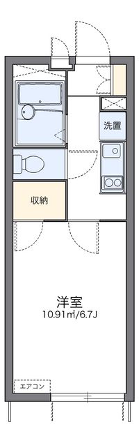 レオパレスリバーパークⅡ 間取り図