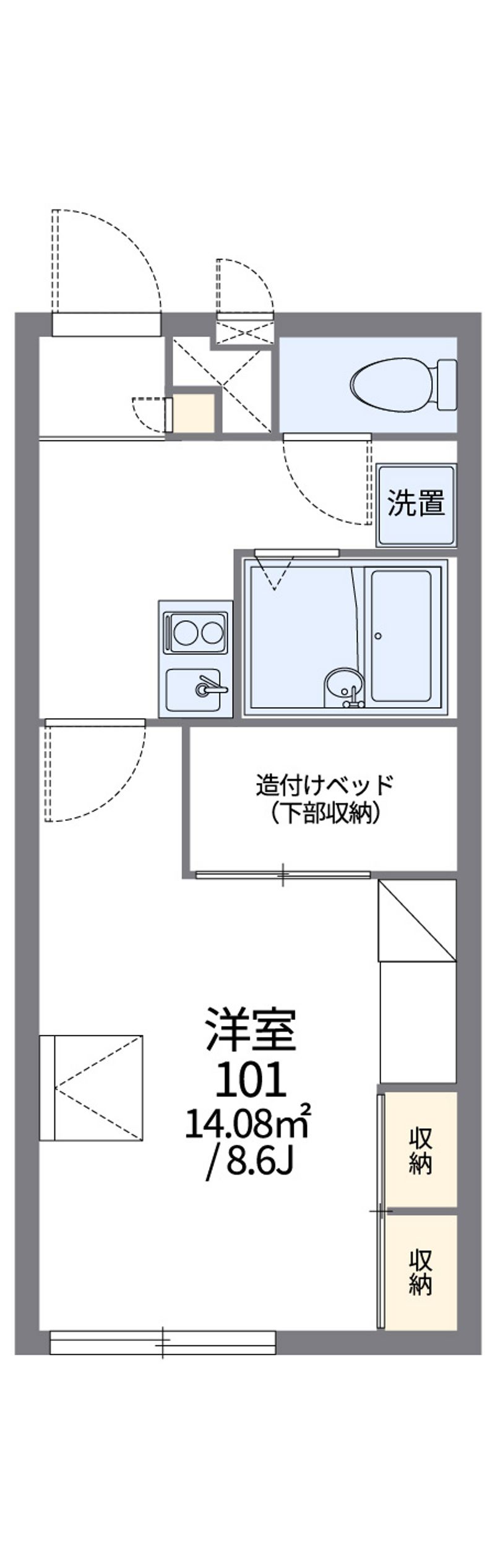 レオパレス長通り 間取図