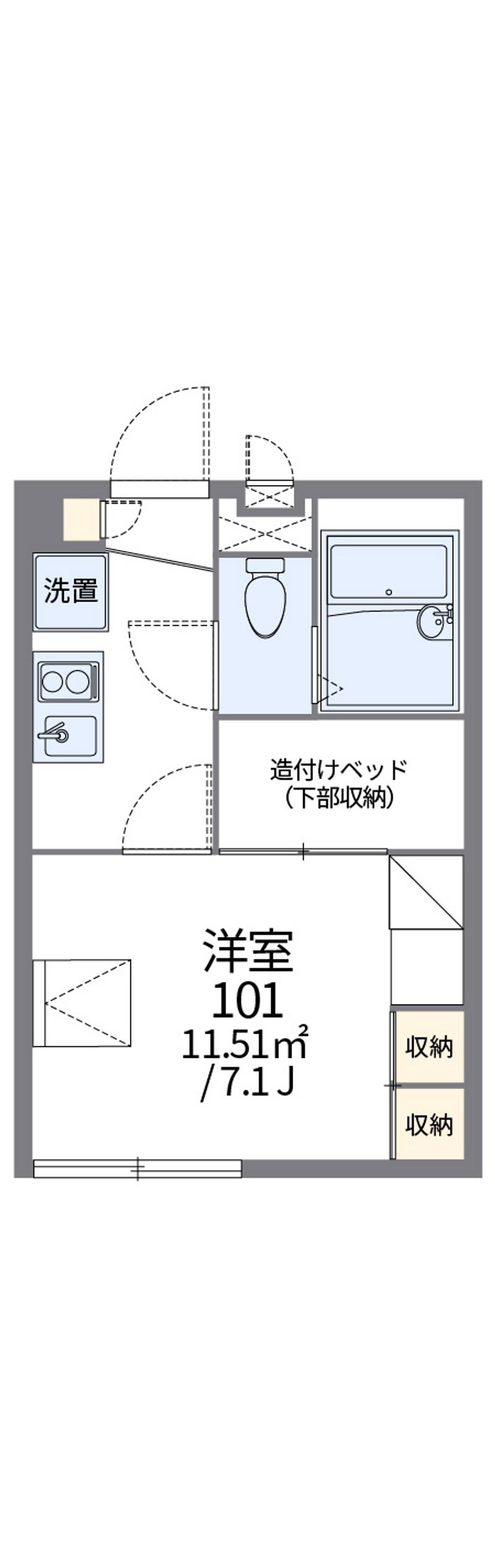 レオパレスプランドール西山本町 間取図