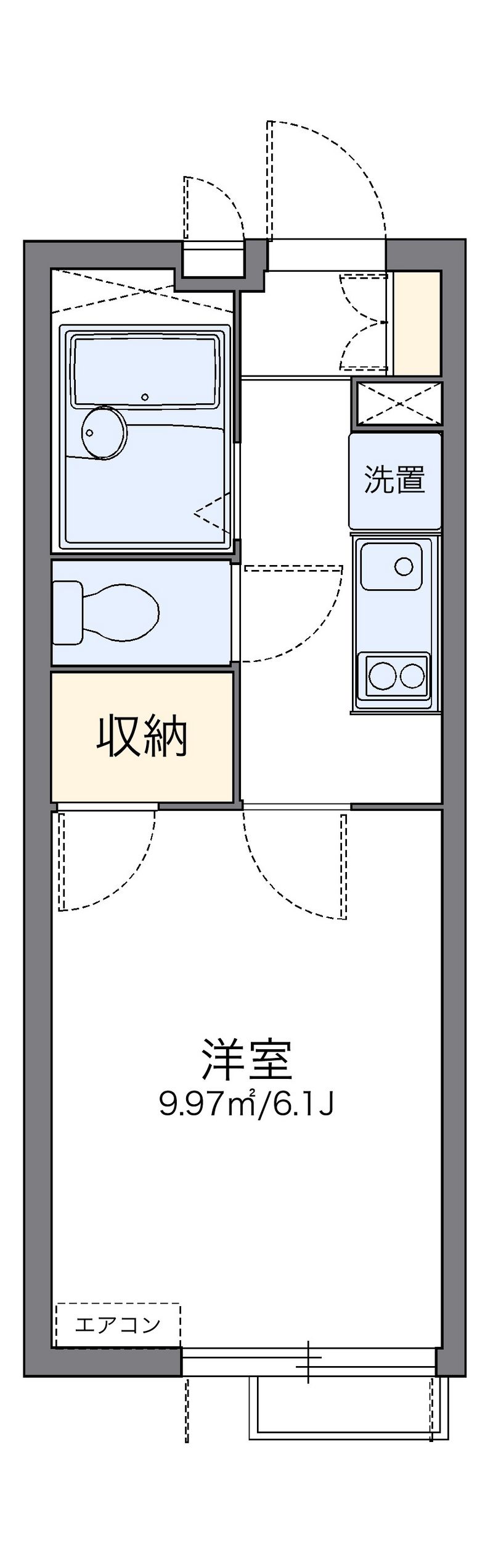 レオパレスブルーシャイン 間取図