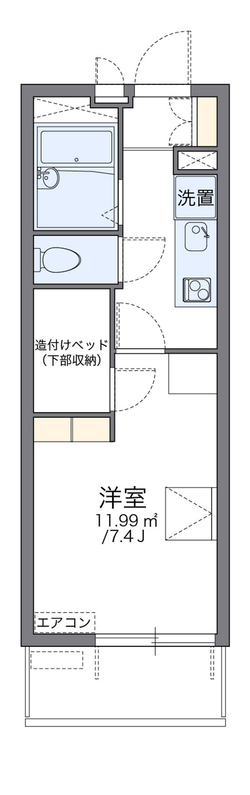 レオパレス片野Ｓ 間取図