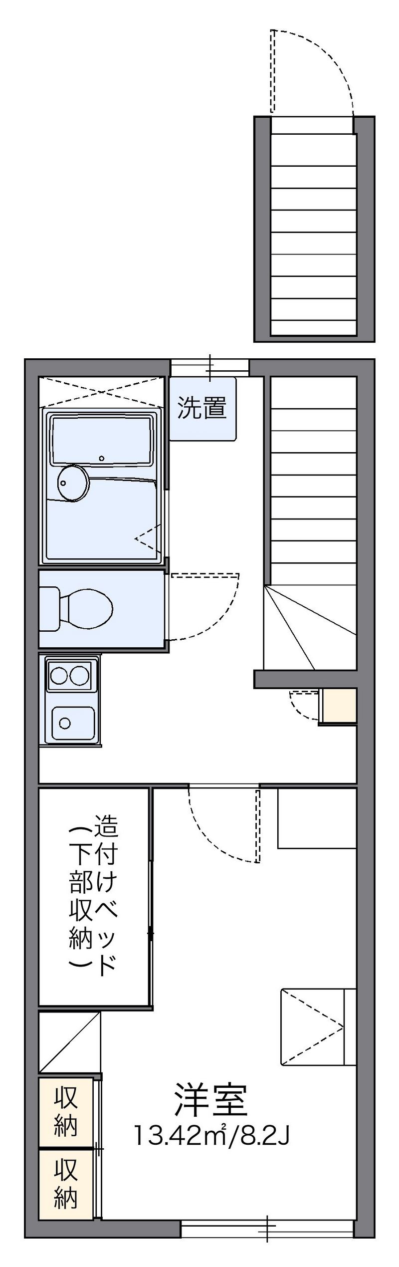 レオパレスフォンティーヌ　北 間取図