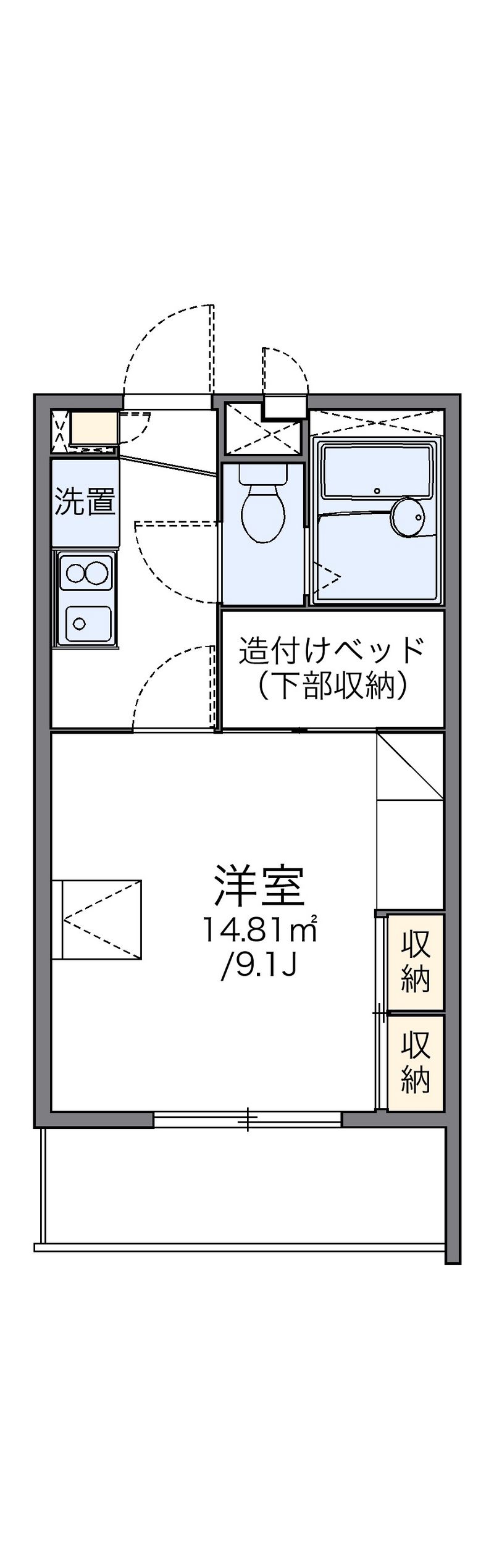 レオパレス２４０美里 間取図