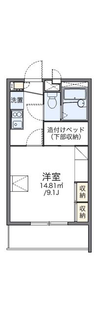 レオパレス２４０美里 間取り図