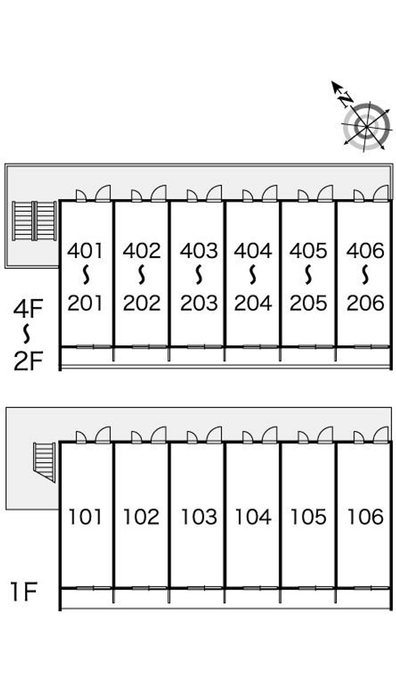 レオパレスグリーンガーデンⅣ 間取配置図