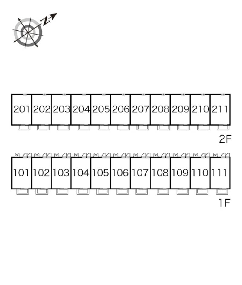 レオパレス城南 間取配置図