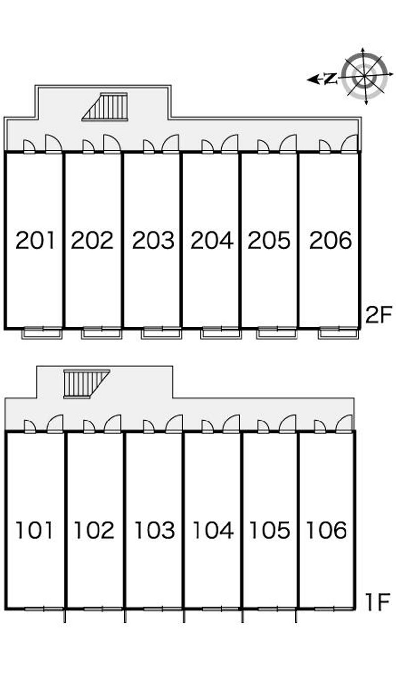 レオパレスウエストⅠ 間取り配置図