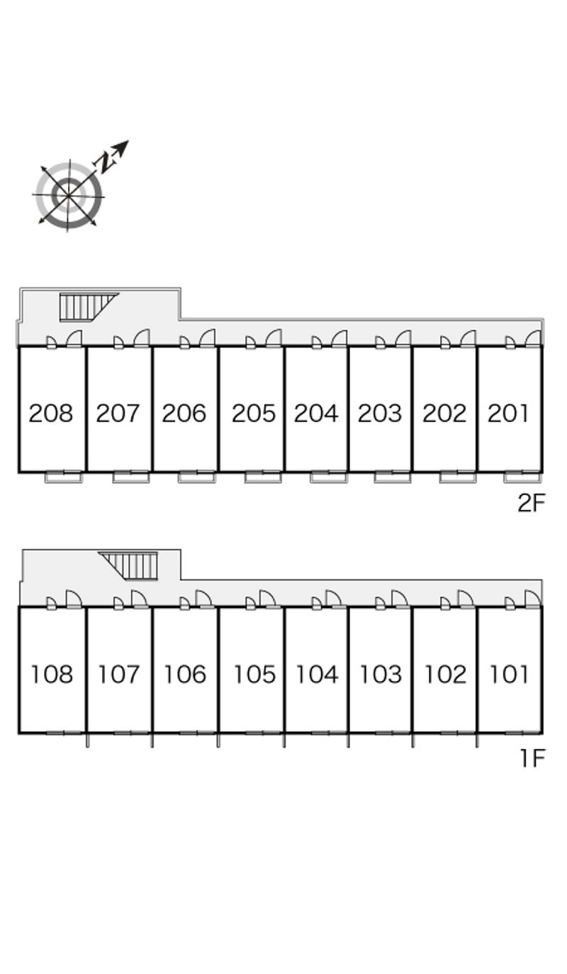 レオパレス小坂公園 間取配置図