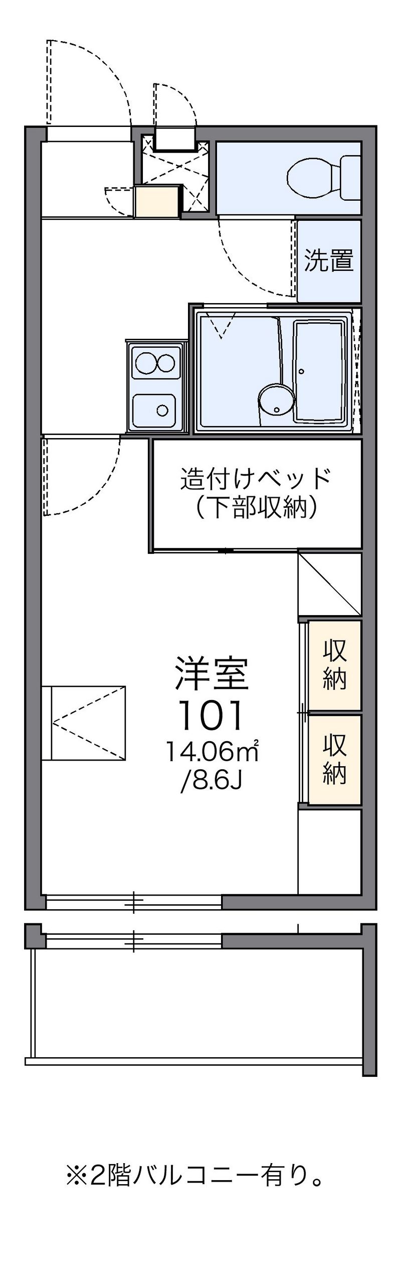 レオパレスひかる２１ 間取図