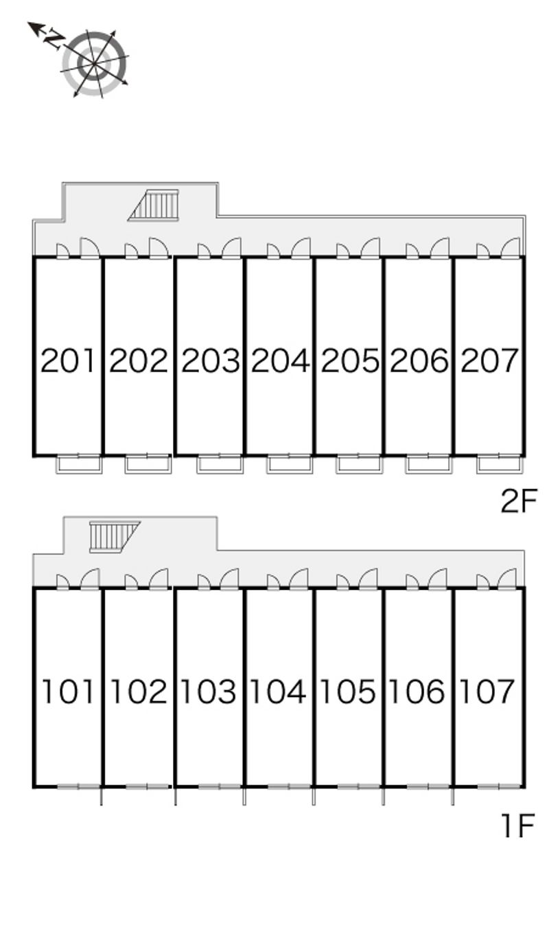 レオパレスＣＯＭＦＯＲＴ五条 間取り配置図