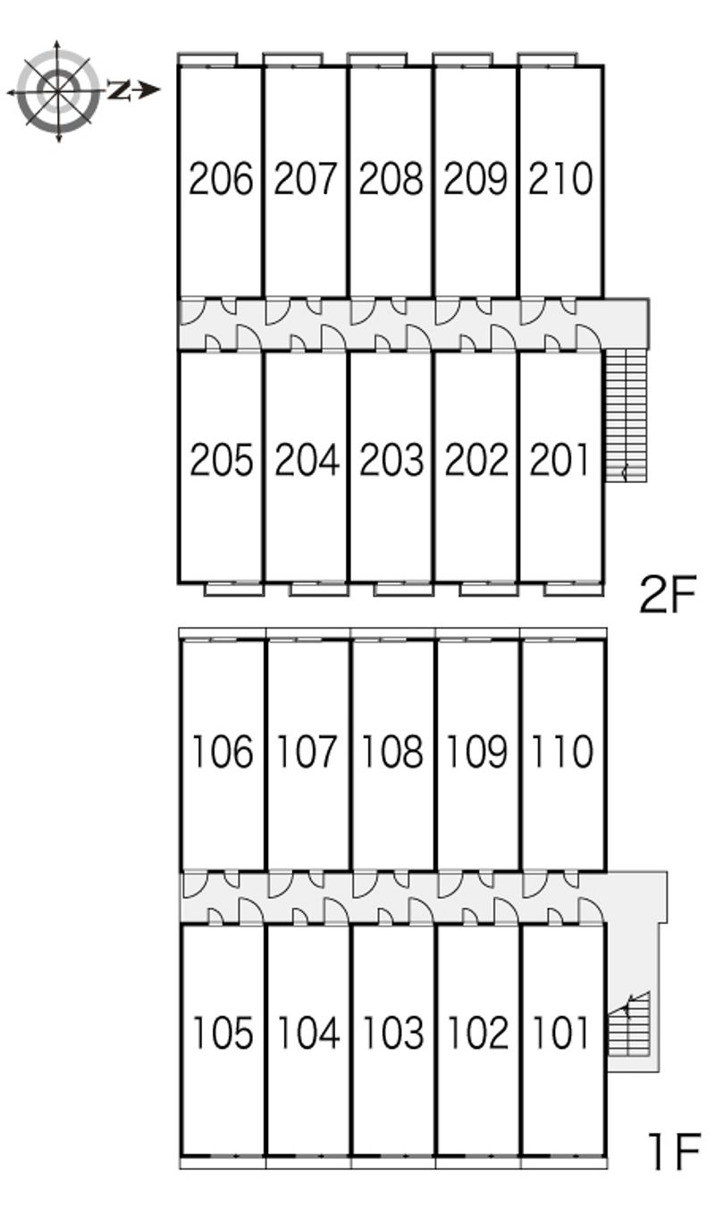 レオパレス小人町 間取配置図