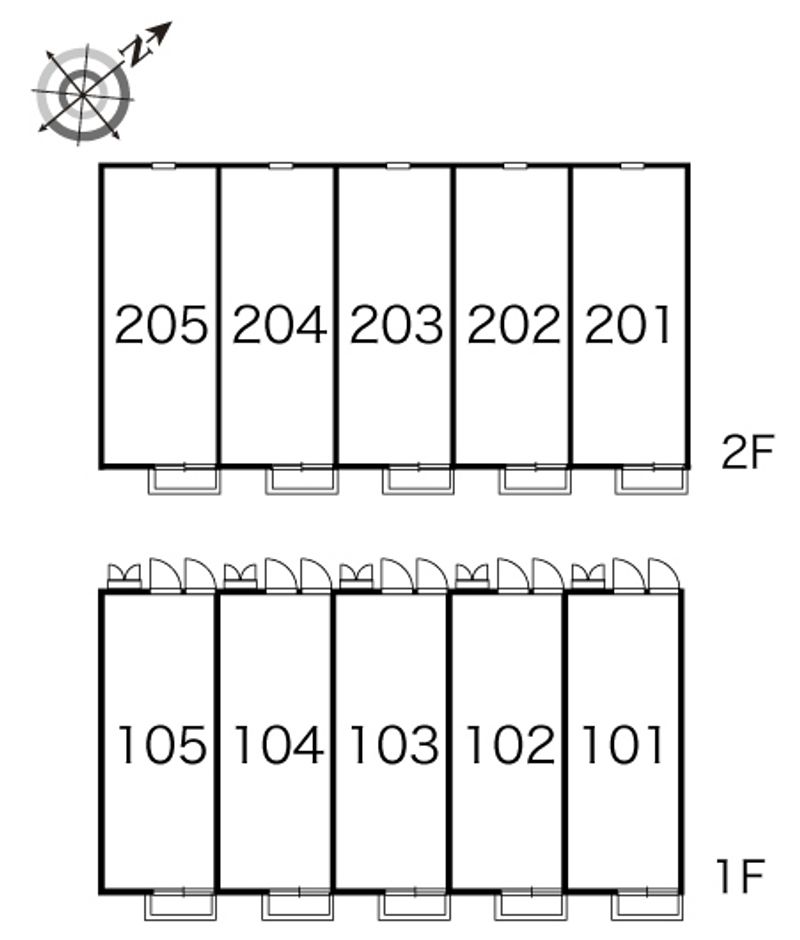 レオパレスシャルムⅡ 間取り配置図