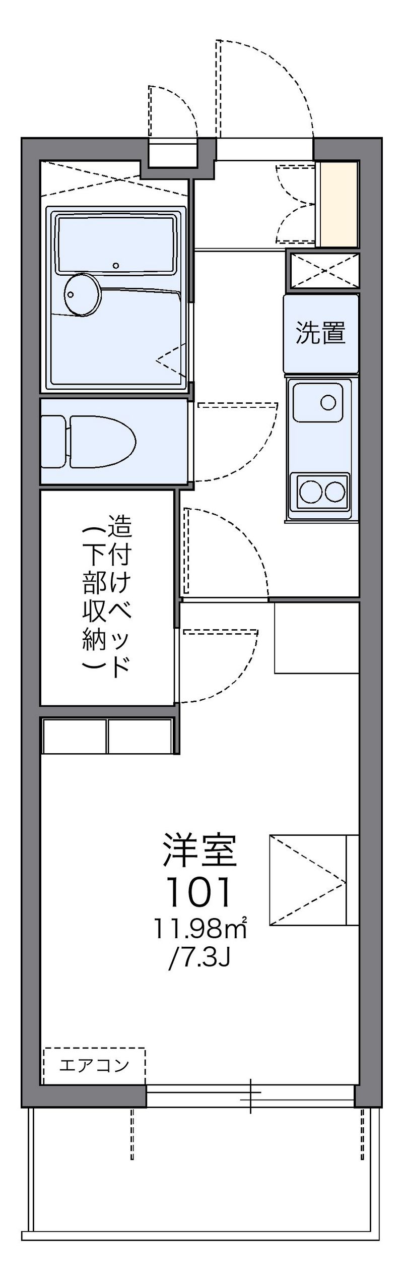 レオパレスすゞの木 間取図