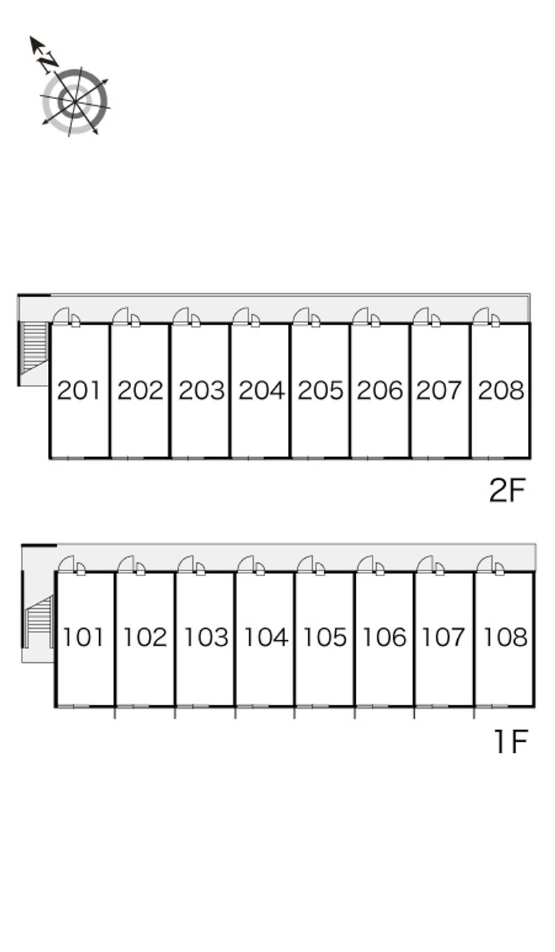 レオパレスこくふ 間取配置図