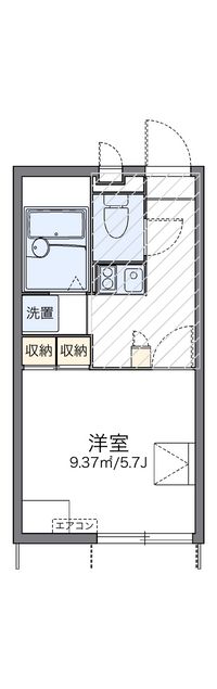 レオパレスベルウッド 間取り図