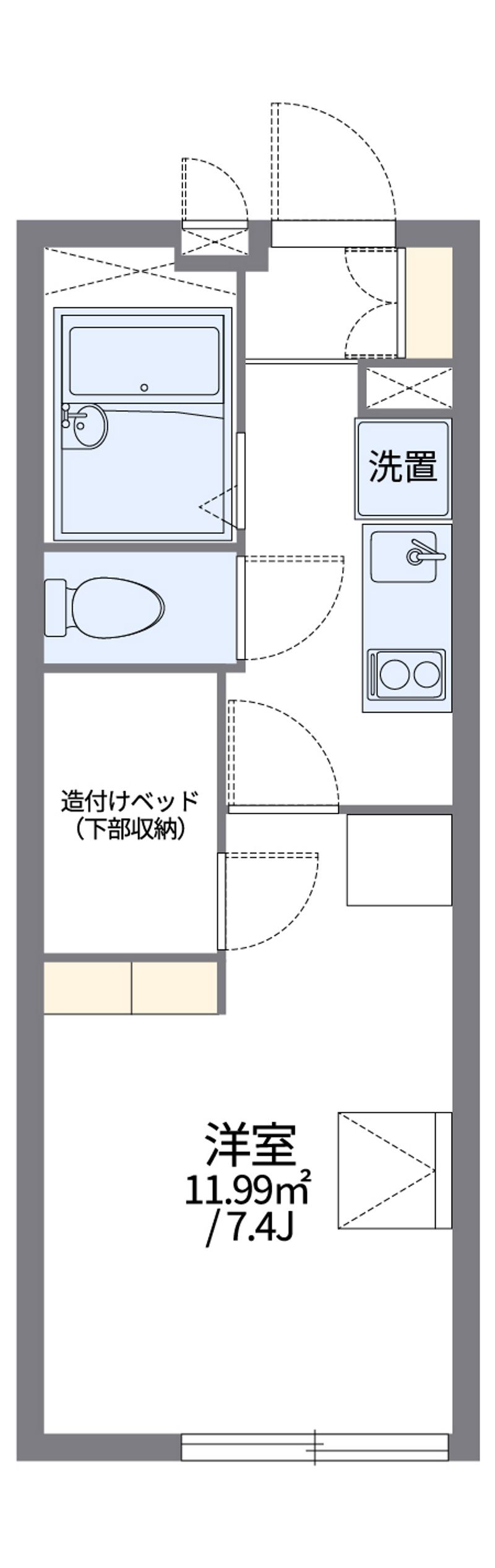 レオパレス若山 間取図