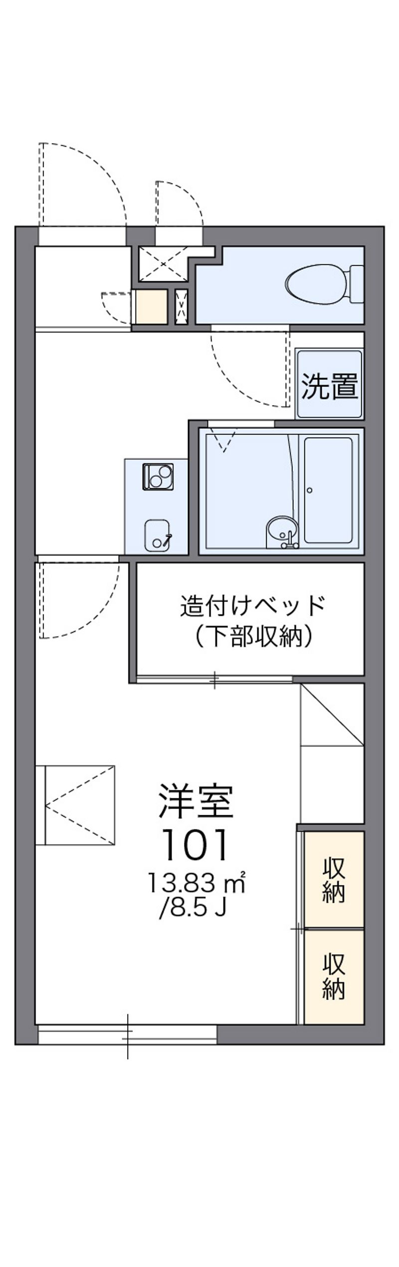 レオパレスＨＩＲＯ大城 間取図