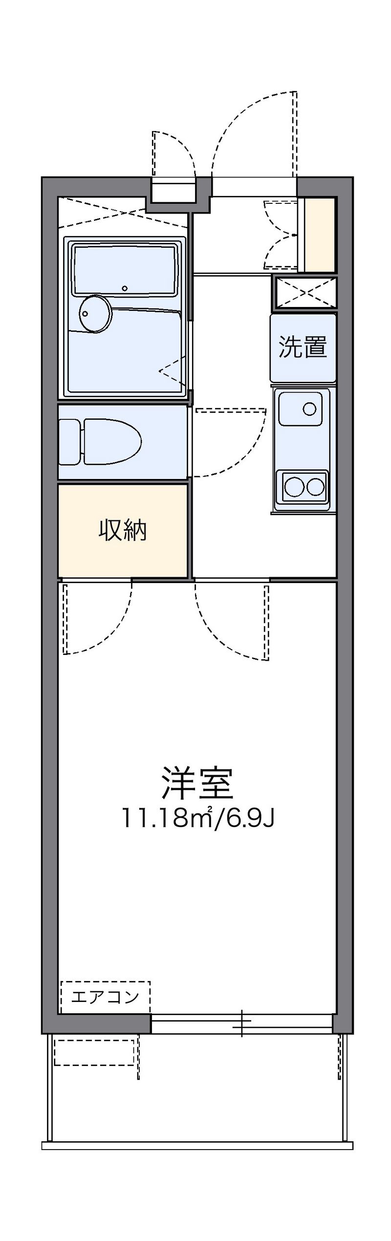 レオパレスアムール大宮Ⅱ 間取り