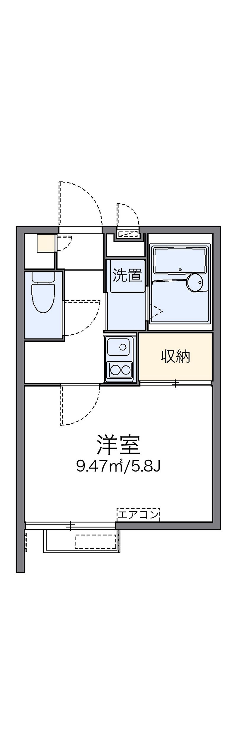 レオパレスなでしこ 間取図
