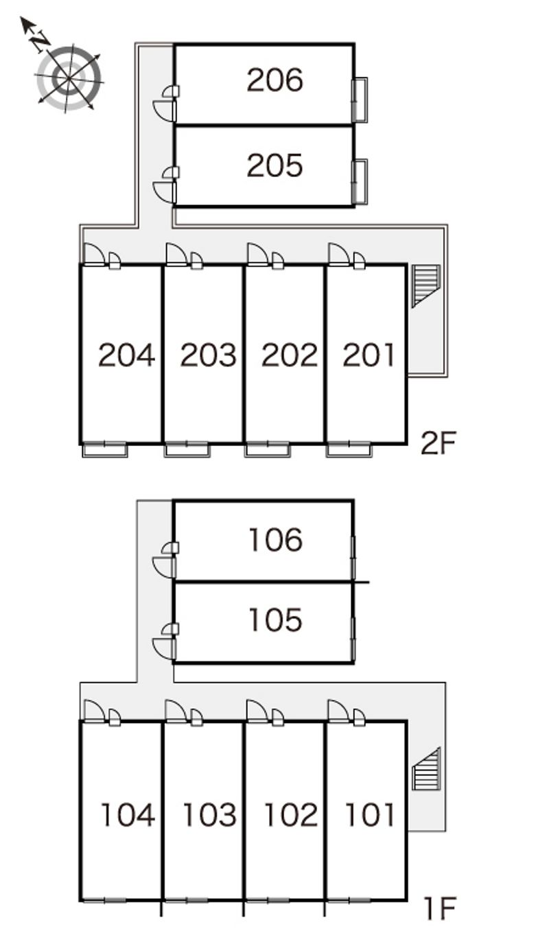 レオパレス新割 間取り配置図